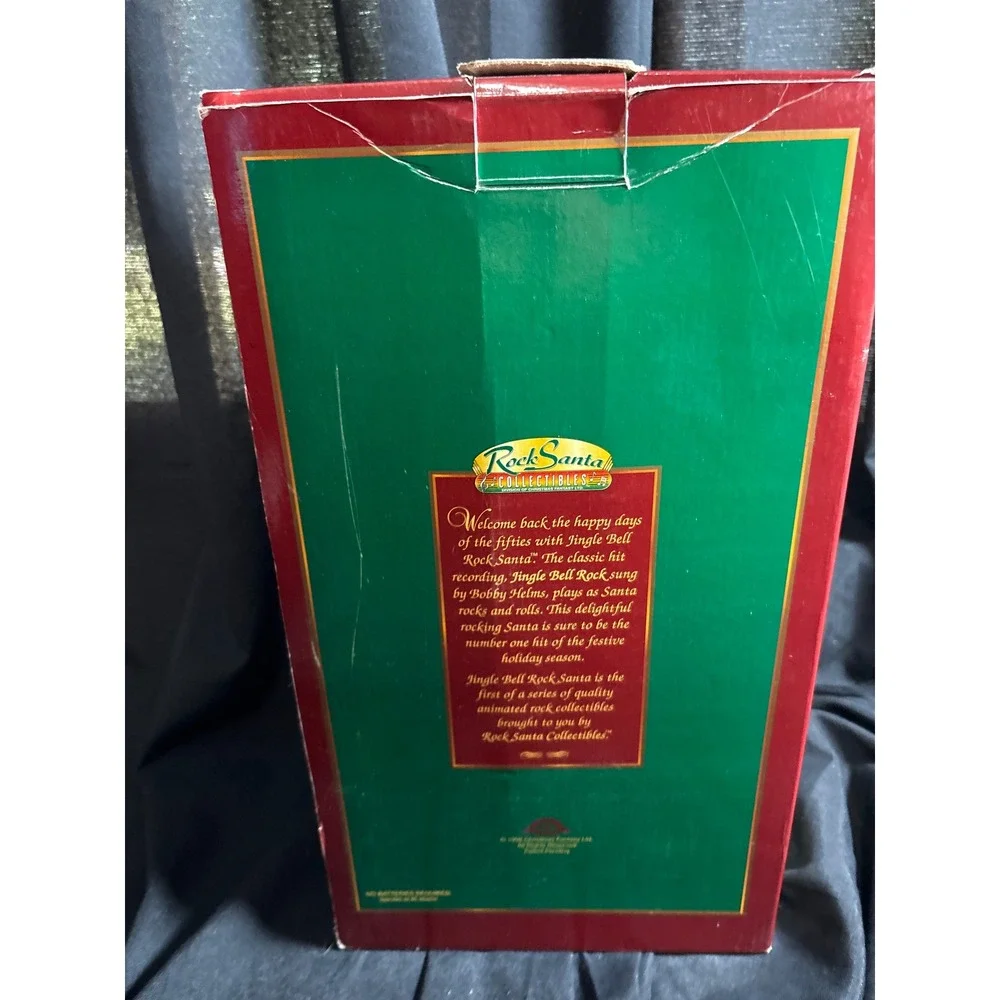 Rock Santa Collectibles Jingle Bell Rock Santa Animated Musical 1998 Vintage